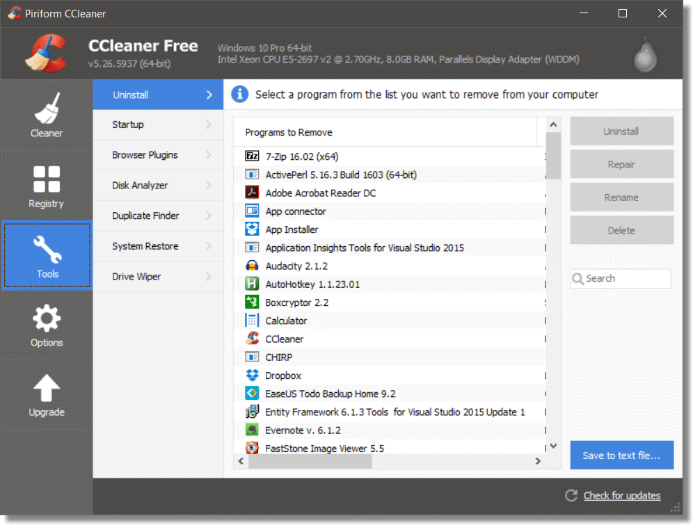 Piriform Ccleaner