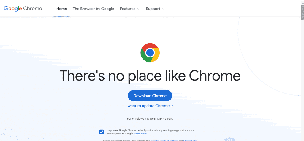 Google Chrome website