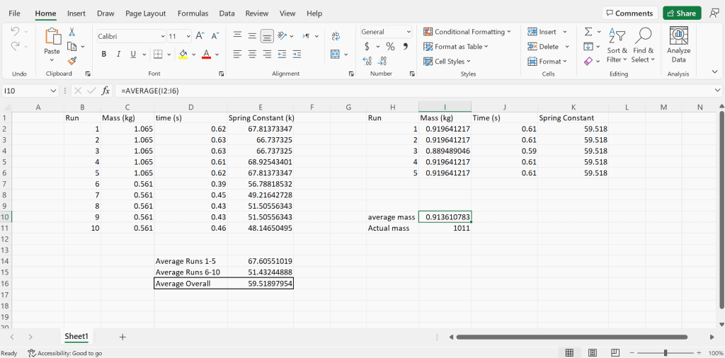 excel sheet